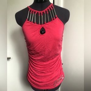 KARV | Worn once | Tank with metal tubes | Ruched sides | Small